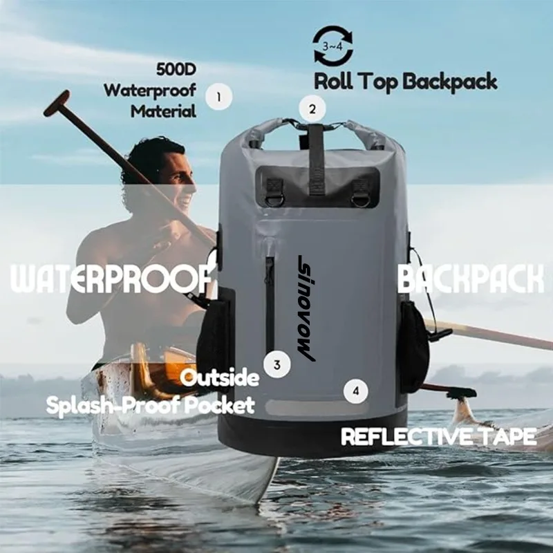 Custom Outdoor Safe Belt Pack Backpack Lightweight Travel Sport Floating Waterproof Dry Bag With Logo