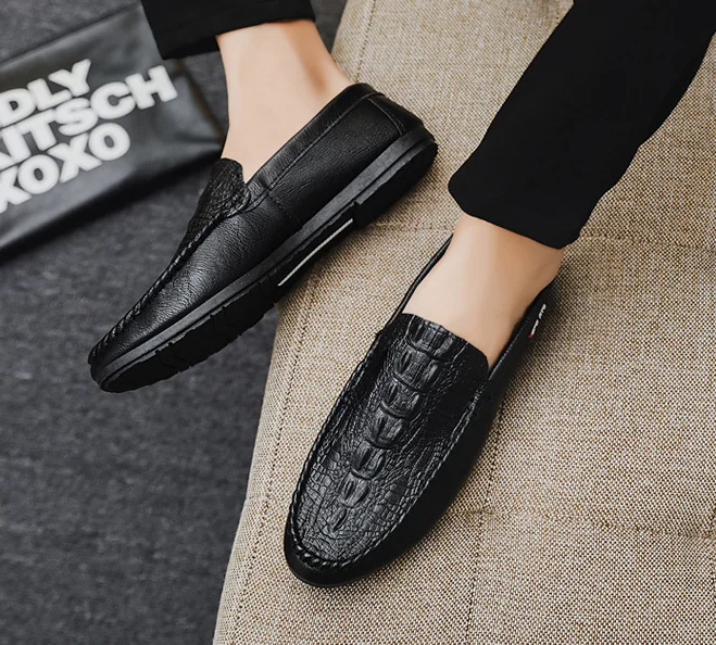 Soft Leather PU Flat Loafers Casual Shoes Moccasins For Men Casual Shoes