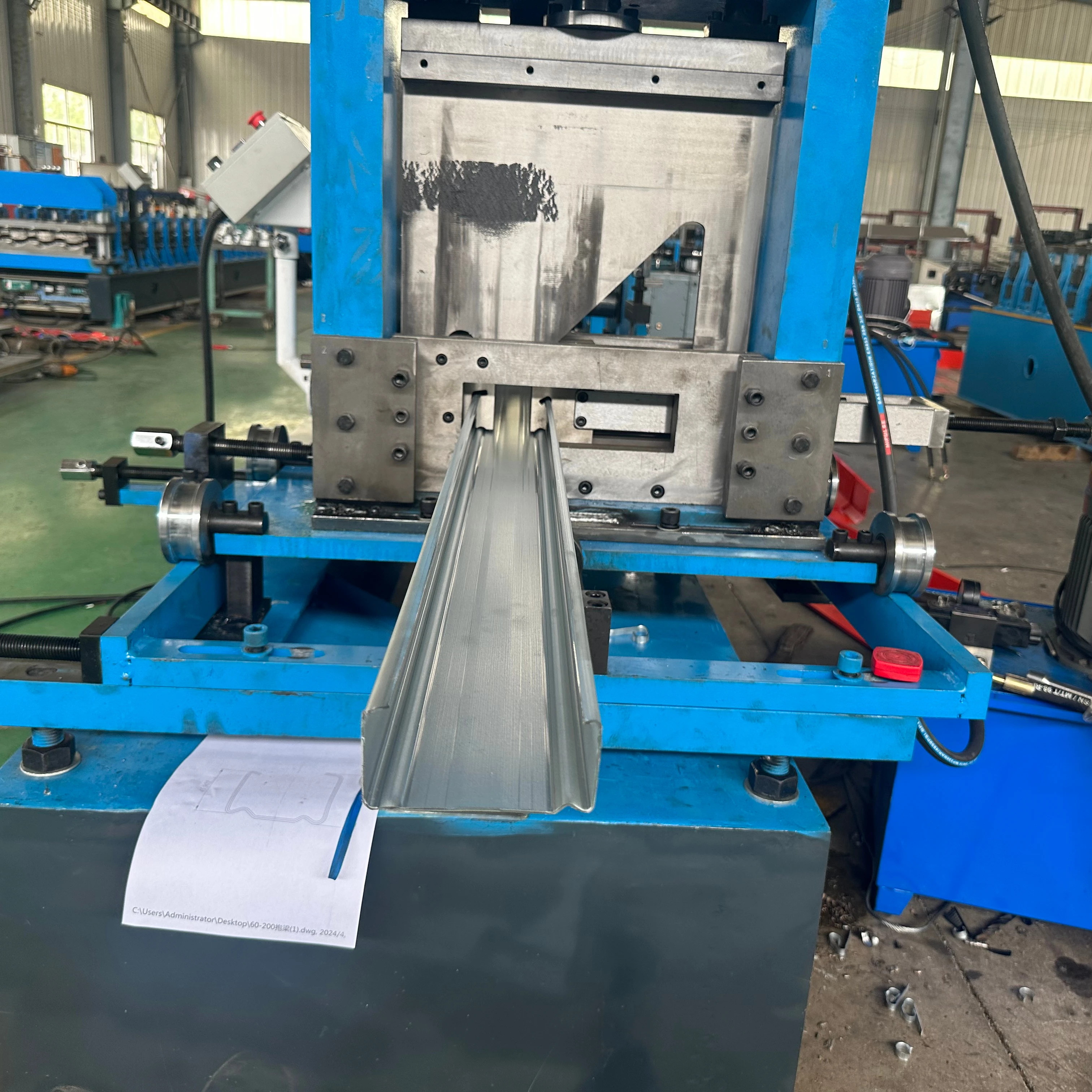 Warehouse Steel Racking Box Beam Full Automatic Roll Forming Machinery Production Line With Auto Feeder