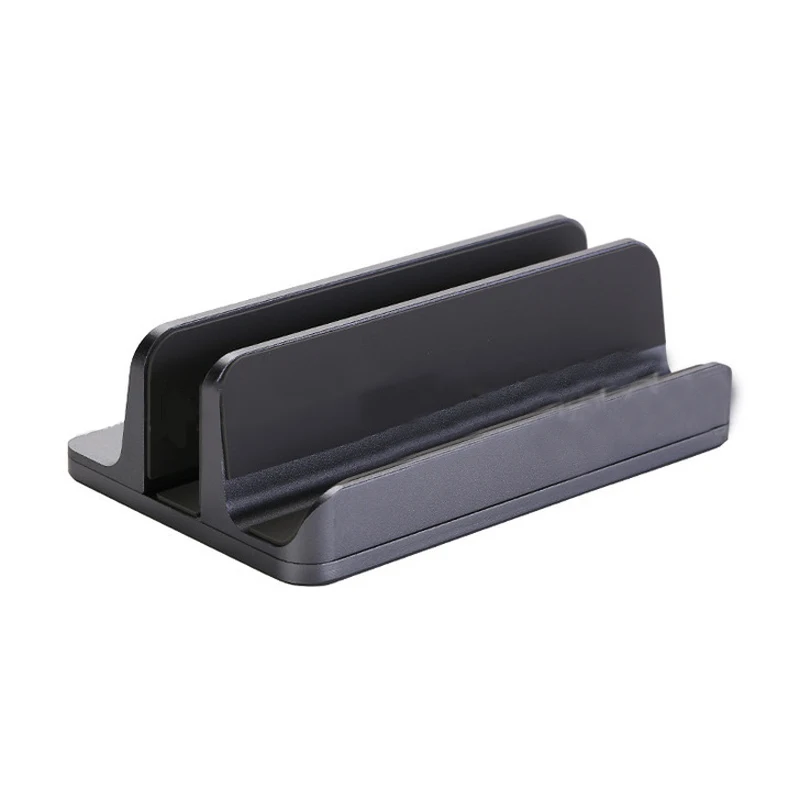 2022 New Design Portable Notebook Tablet Storage Width Adjustable Dual Vertical Aluminum Laptop Stand