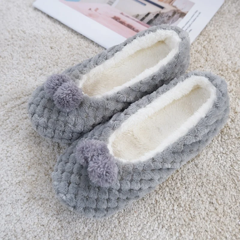 Sock with Non Non-slip Foot Warmers Sock Slippers Solid Soft Low Knit Ballerina Slipper