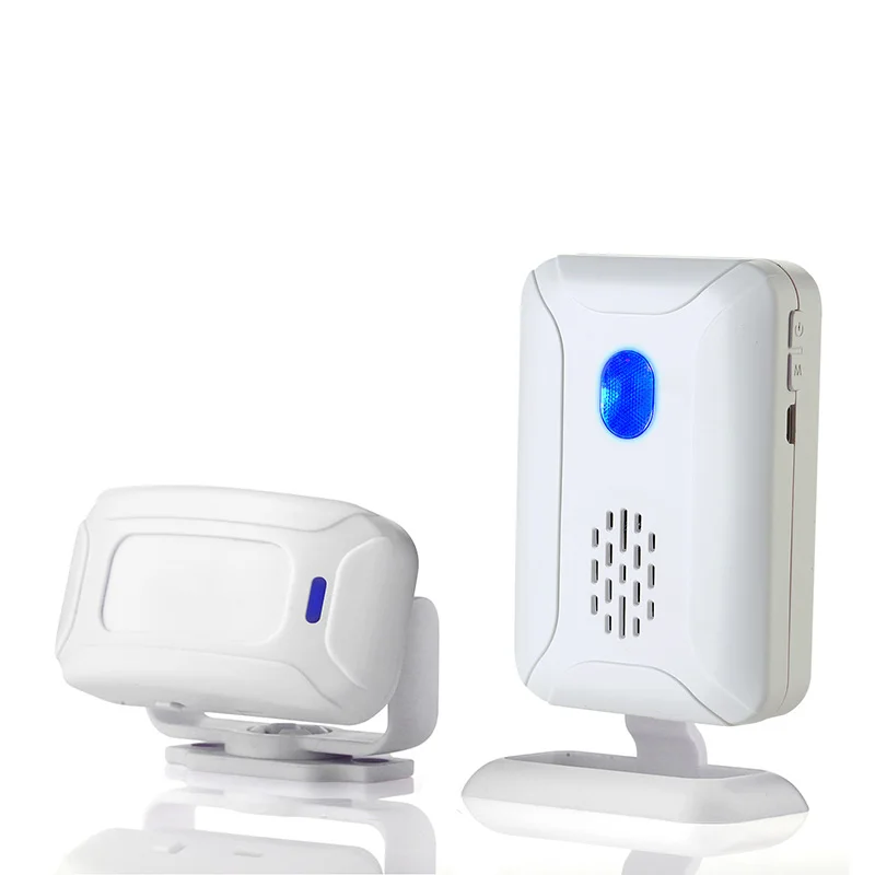 Door Entry Multi-function Anti thief Motion Sensor Security Light Alarm Wireless Doorbell Works With Battery Long Distance