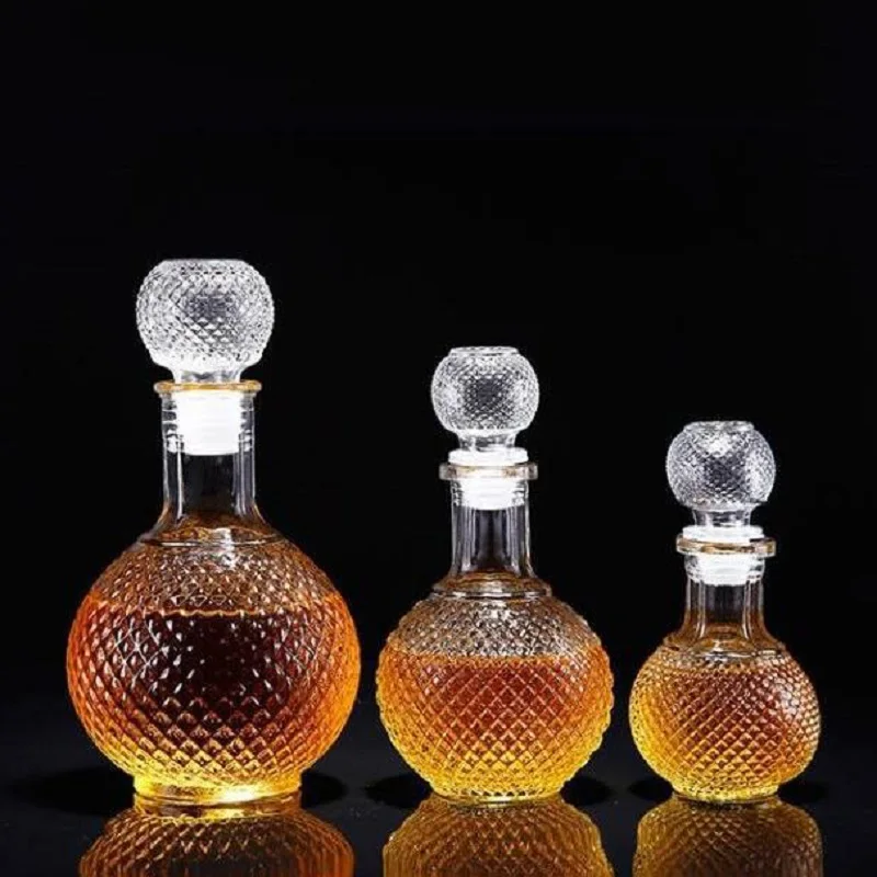 Beautiful Vodka Whiskey Decanter 50ml 250ml 500ml 750ml 1000ml  Creative Miniature Empty Wine Glass Bottle
