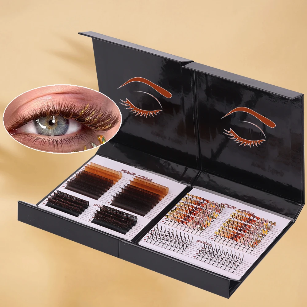 High Quality Spike Lash with Decoration Color Individual Lash 3D Butterfly Heart Glitter Spike Eyelash Extension