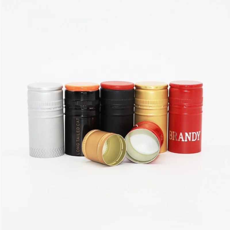 Factory Price Custom Food Grade Cosmetics Lid Perfume PVC Glass Bottle Screw Cap Aluminum Vodka Wine Whiskey Bottle Lid Closures