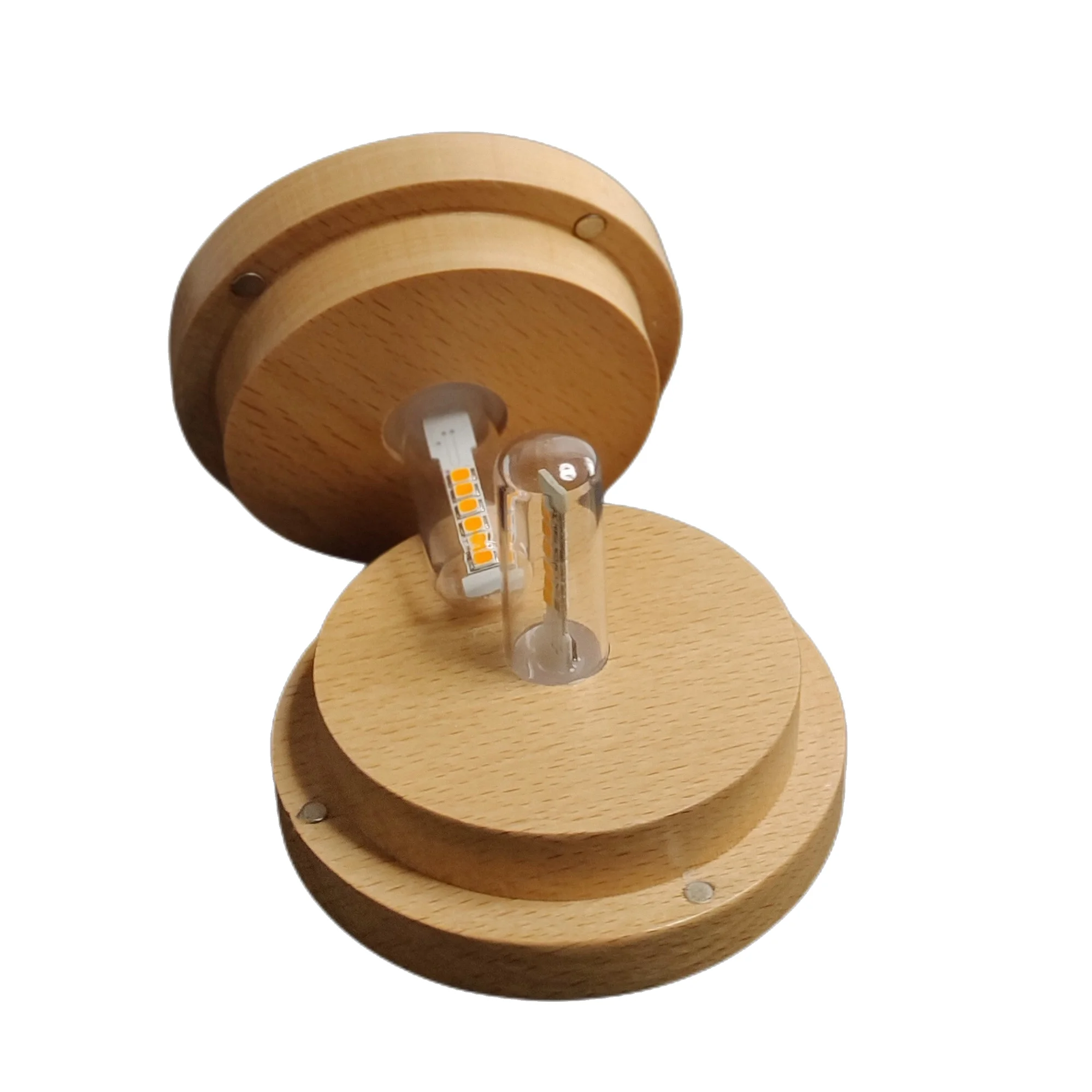 Exclusive New Products Himalaya Salt Lamp Cordless Rechargeable Battery Rock Salt Lamps Wood Led Night Wooden Light Base