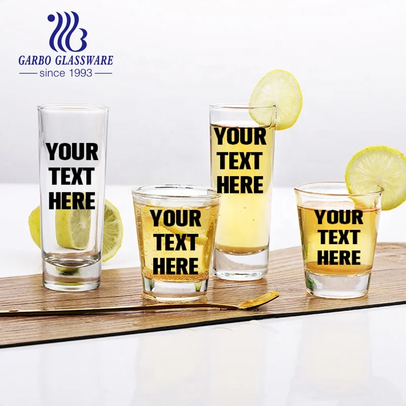 Custom logo design mini drinking brandy glass print wine cup  custom shot glass cup shooters glasses drinks tumbler glassware