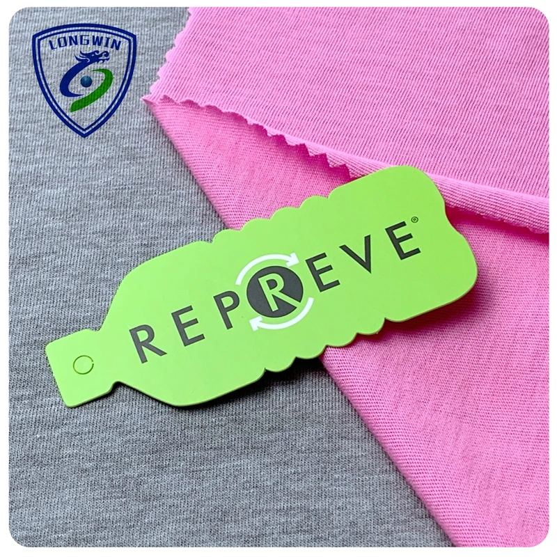 
USA unifi recycled home textiles rpet 65 polyester 35 cotton men shirts repreve single jersey knitting fabric 