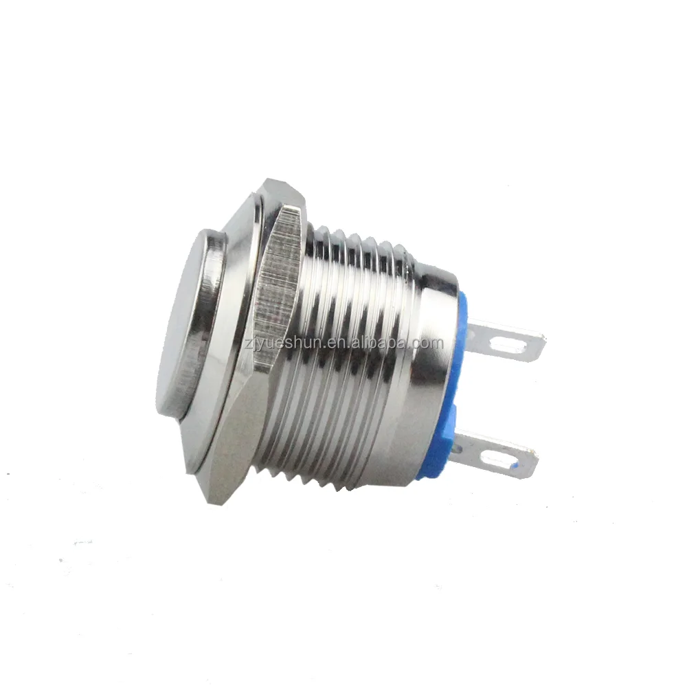 16mm Momentary Switches  automatic door Metal metal push button switch high head