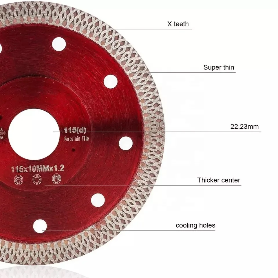 4inch 4.5 Inch 5inch Multipurpose Diamond Cutting Disc Reinforced Circular Diamond Saw Blade For Cutting Stone Concrete And Tile