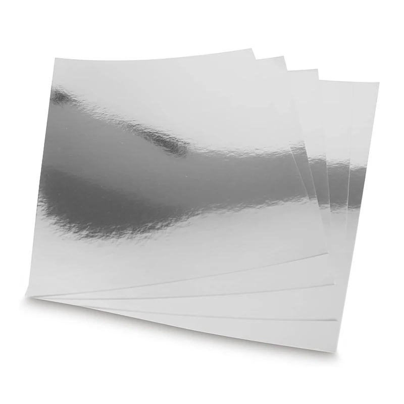 Металлические бумажные листы фольга зеркальная открытка Мерцающая Бумага Пригласительный торт золото для декоративной свадьбы и дня рождения