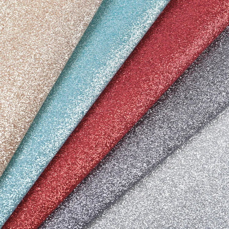 6P passed ECO silver glitter fabric for shoes fabric wholesale chunky glitter tulle mesh luxury dress polyester fabric