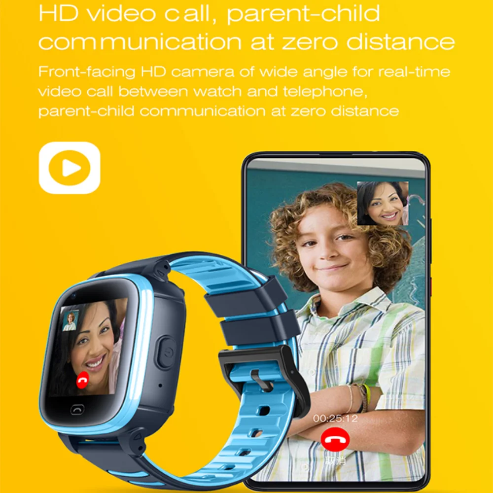 Factory A80 4G Children Smart Band GPS WIFI SOS Video Call Fitness Tracker Kids Sports Smart Watch