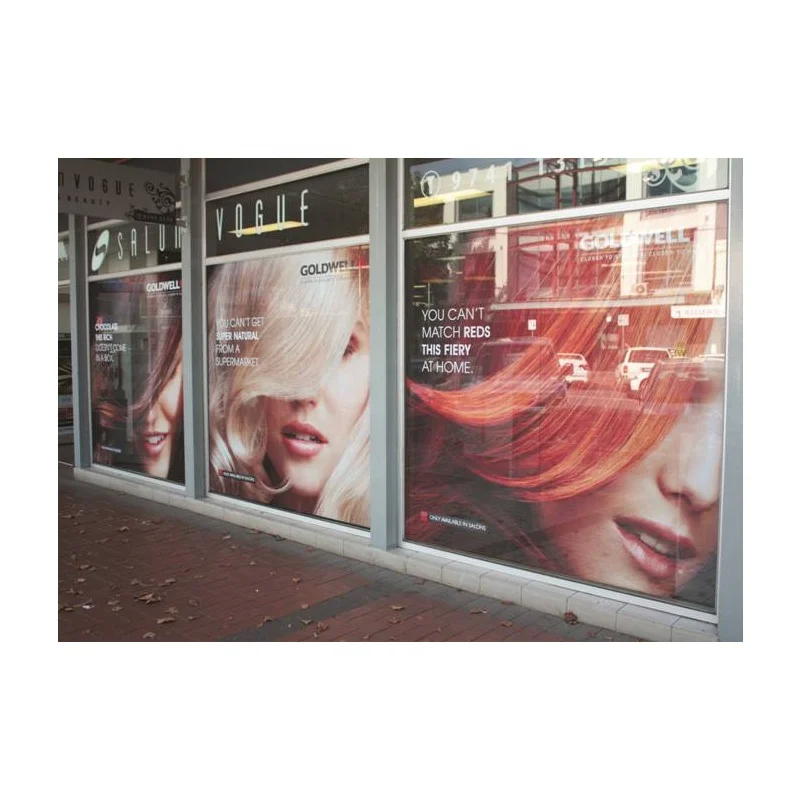 Window  Hair Salon shop and Spa Business  perforated vinyl sticker graphics printing