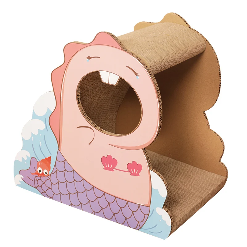 TINYPET Original Design Cat Scratcher Big Size Corrugated Cat Scratch Post Dinosaur Shape Cat Scratch Board