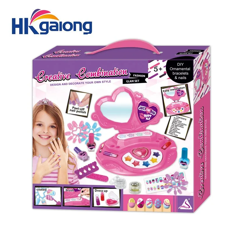 New product plastic girls pink cosmetic set children cosmetic toy