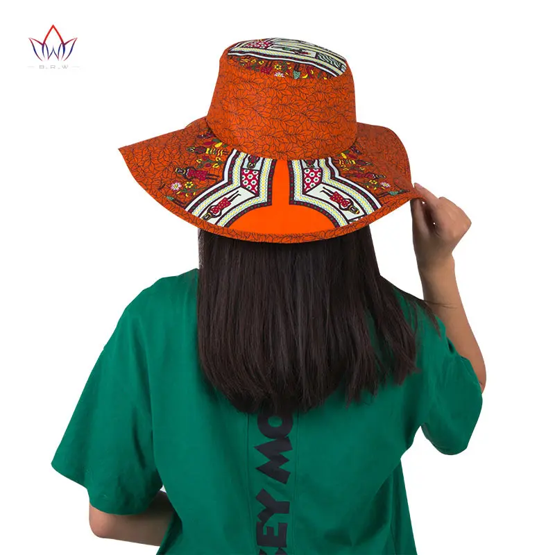 Wyb460 пользовательская африканская модная шляпа женская пляжная шляпа из ткани с Африканским воском