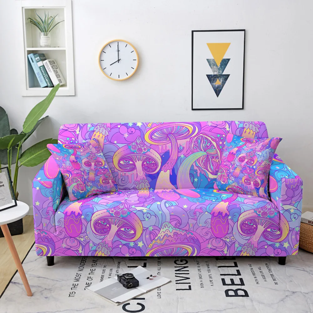 outdoor plain geometric pattern ramie Couch cover elastic stretch  Sofa cover