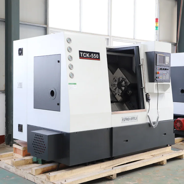 Bar Turning Lathe Machine TCK550 Fanuc Cheap metal CNC Slant Bed Lathes