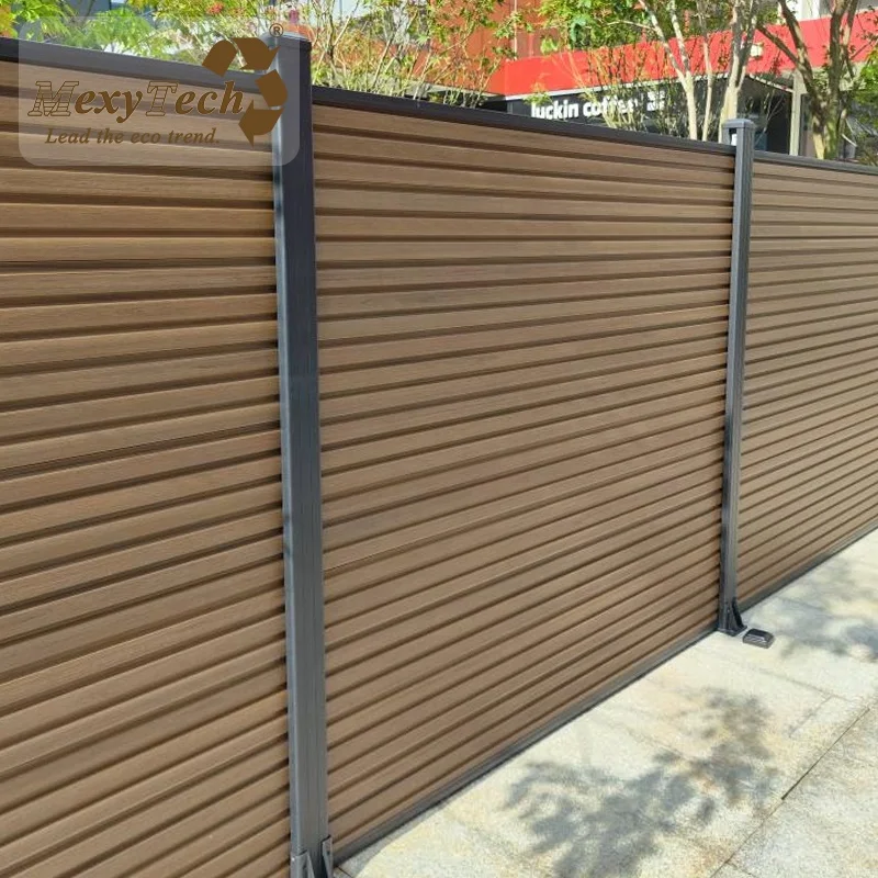Europe exterior patio modern decorative garden fence price  wpc garden fencing walls for villas