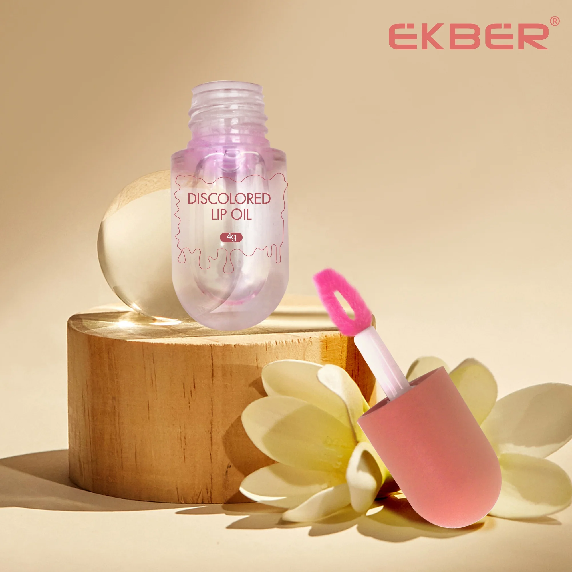 Low Moq Cupsale Discolored Lip Oil Color Changing Lip Gloss Private Label Lip Oil