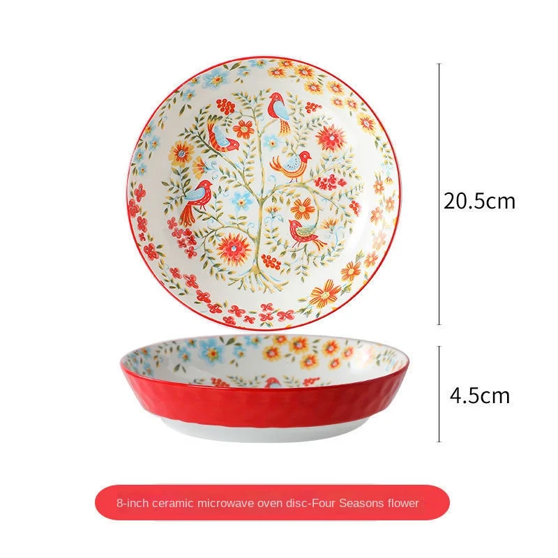 Tableware High-value New Ceramic Plates Colorful 8 10.5 7.5 Moroccan Bohemian Porcelain Dessert Plate Set Hotel Restaurant