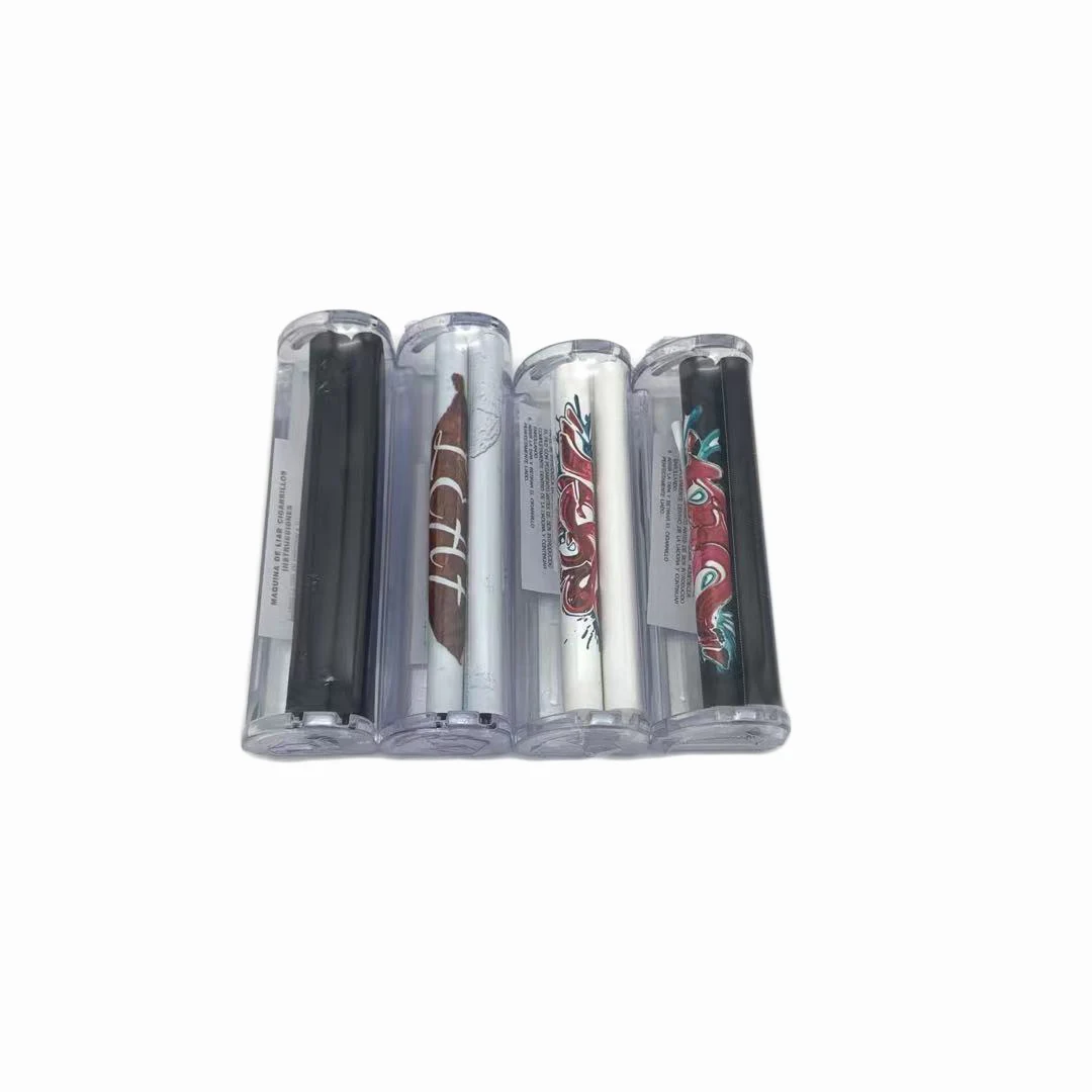 Portable Clear Big 125mm Blunt Roller Tobacco Joint Roller Automatic Plastic Slim Cigarette Rolling machine