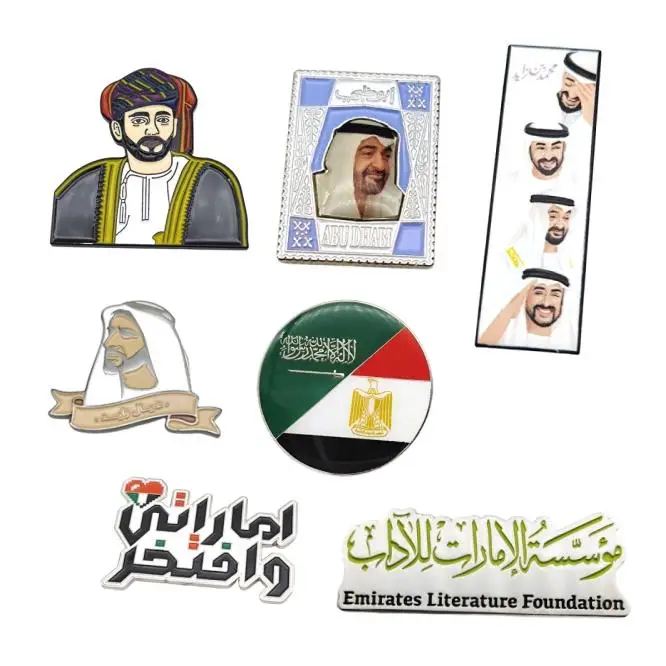 Hot Sale Saudi Souvenir Decoration Uae Custom Hard Passport Pins Enamel Soft Enameled Pin Glue Sticker For iPhone Covers