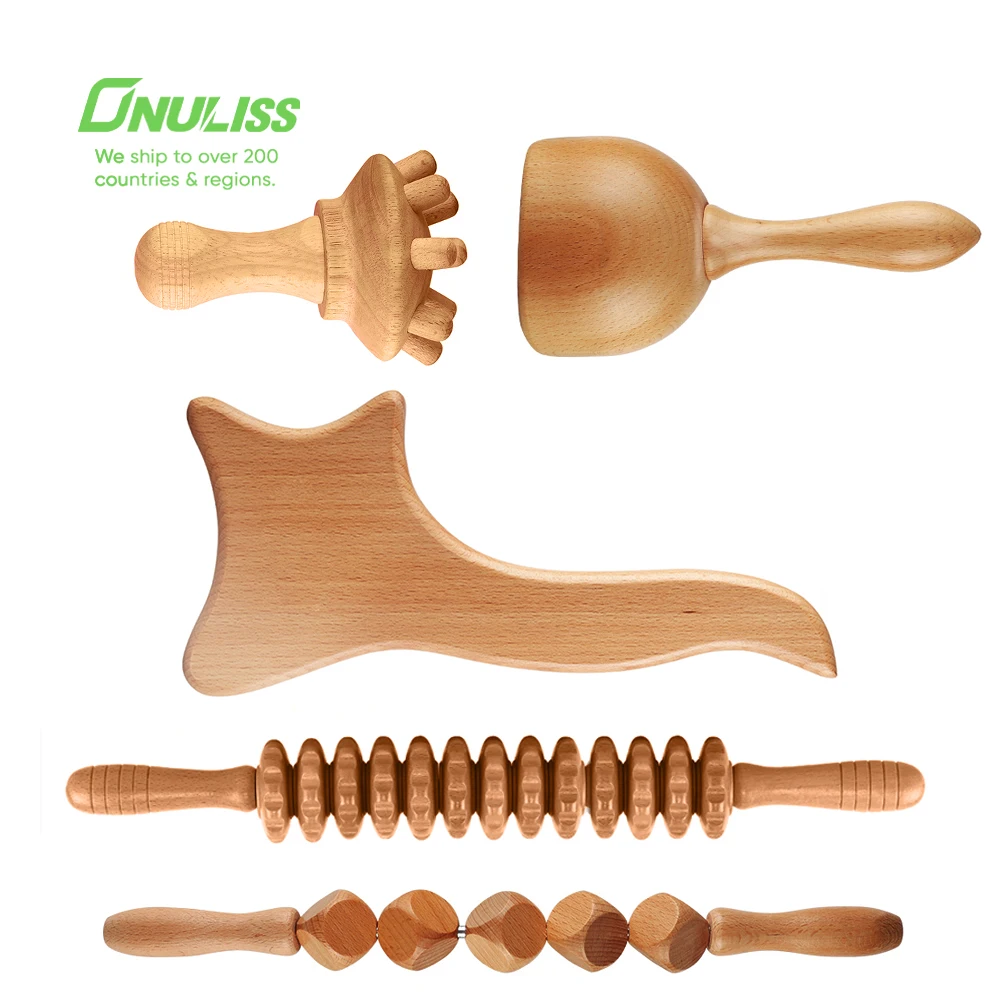 Professional Colombian Maderotherapy Kit Wood Therapy Tools for Body Shaping