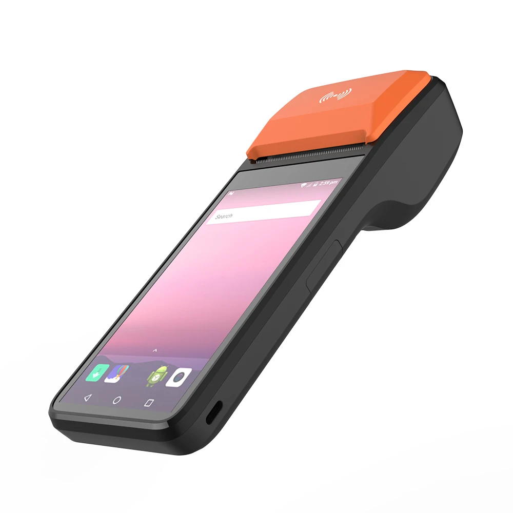 5 Inch 4G WIFI Android Wireless Mobile NFC POS Payment Handheld Touch Screen POS Terminal with Thermal Printer R330C