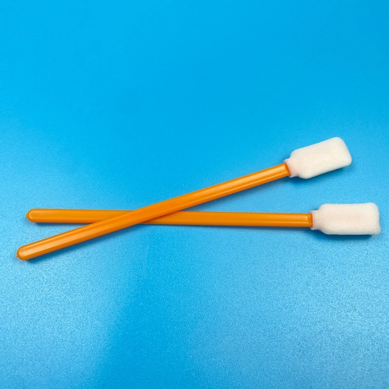 Foam Cleanroom Swab Thickness 8.8mm Time-Saving PP Handle Cleanroom Square Tip Long Foam Swab