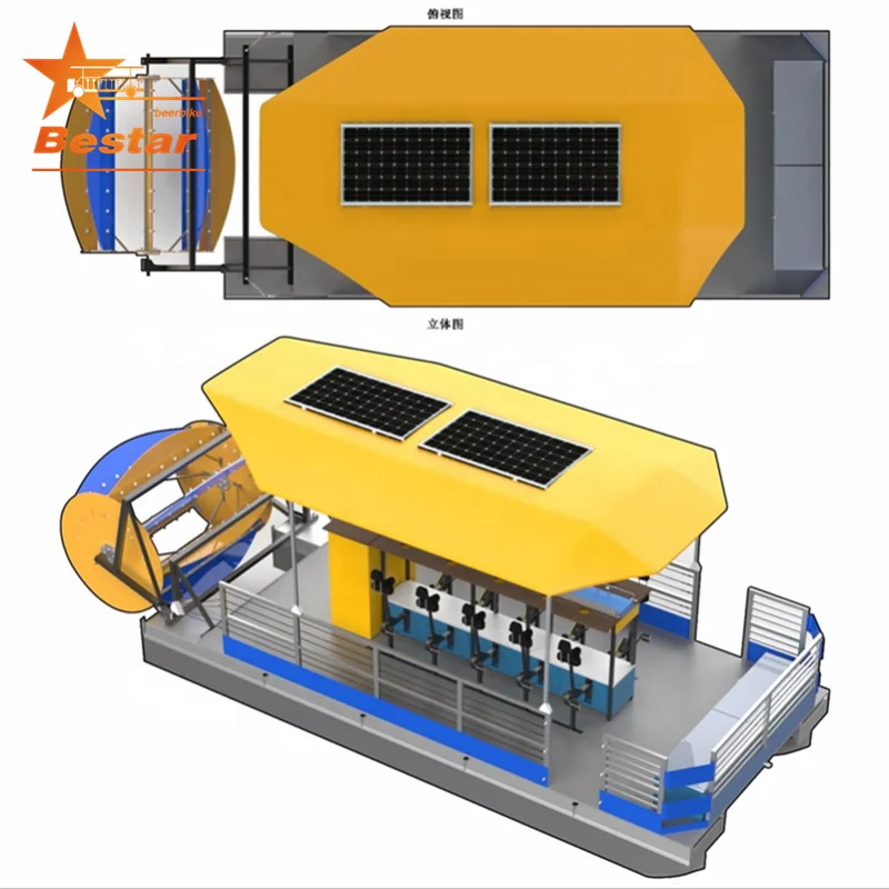  18 Person Aluminum Pontoon Party Boat With pedal