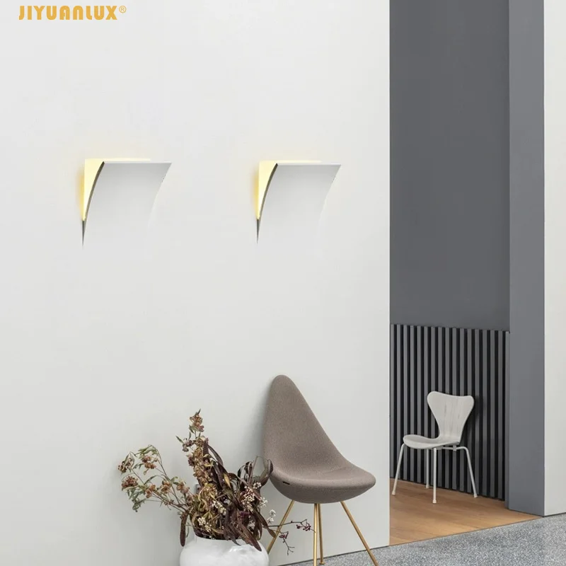 mbeddModern eed borderless net red designer up wall lamps living room bedside corridor aisle lamp Gypsum Wall Light