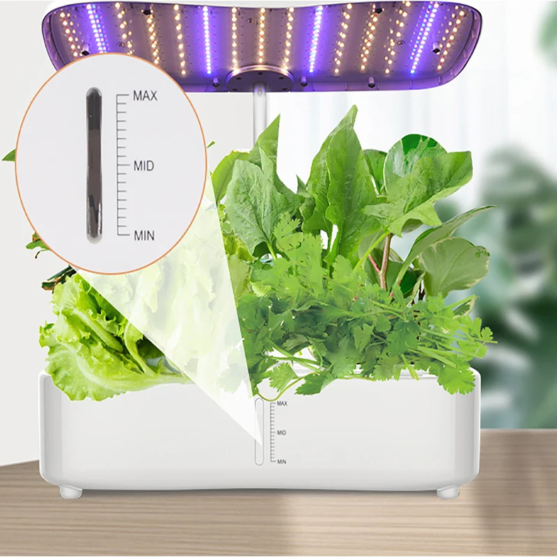 3.8L Water Tank Water Pump Smart Control 12 Slots Practical Mini Family Planting Grow Lights