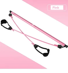 Wholesale high quality gym workout portable pilates bar kit Gym Stick adjustable belt Yoga Exercise Bar with resistance bands