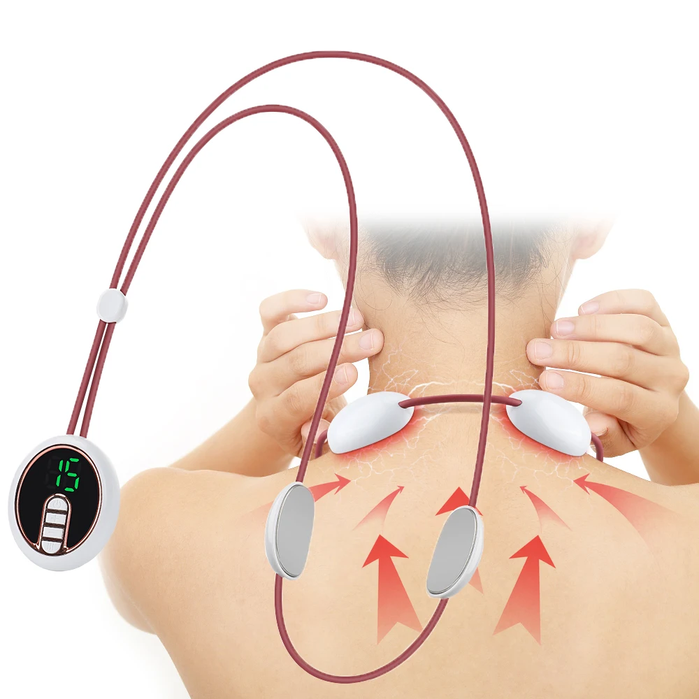 Pain Relief Hot Compress TENS Pulse Hanging Cervical Spine Massage Device Smart Microcurrent Pendant Neck Massager