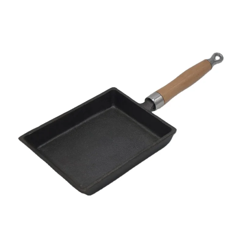 ChuiHua Hot sale egg pan Japanese Tamagoyaki cast iron skillet square fry pan for customized