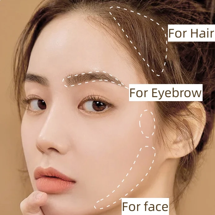 4.5g no logo private label root cover up hairline shadow powder puff for women thin hair hairline shaping powder
