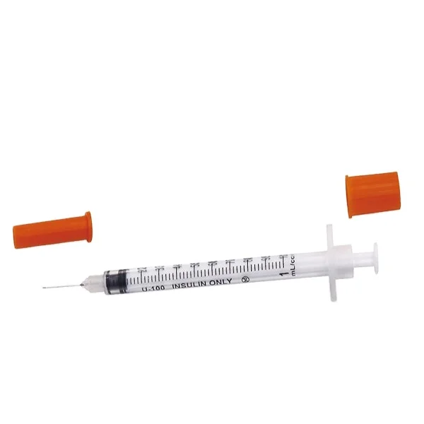 Disposable Medical Plastic Sterile 1ml Syringe With Fixed Needle CE Approved for Hospital