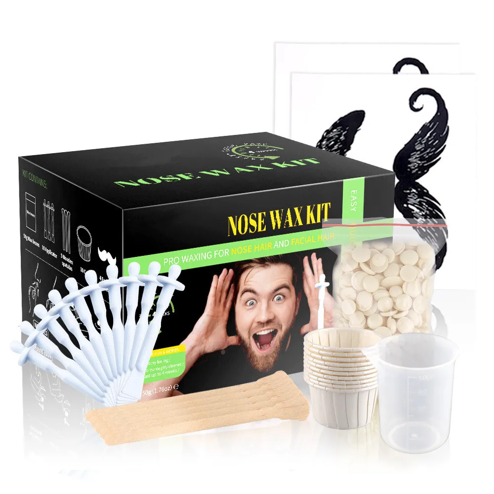 2024 Hot Selling Product Private Label Home Use Waxing Ear Nose Hair Remove Wax Sticks Kit Hair Remover Set For Men Women