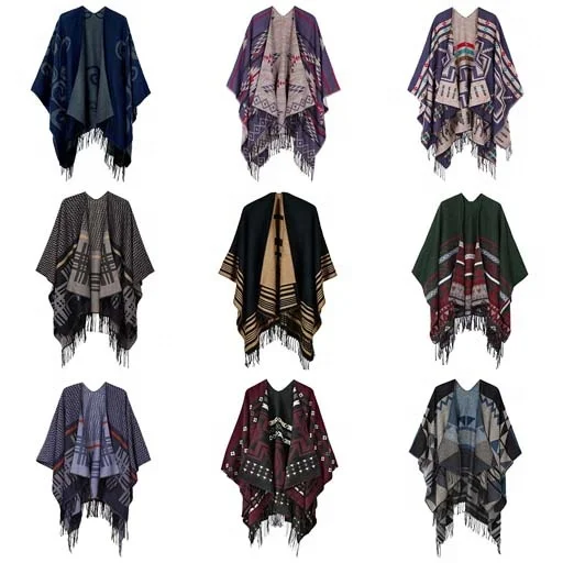 Open Front Women Sweater Capes 2022 Spring New Shawl Wrap Ponchos Fashion Female Cloak Capes Knitting