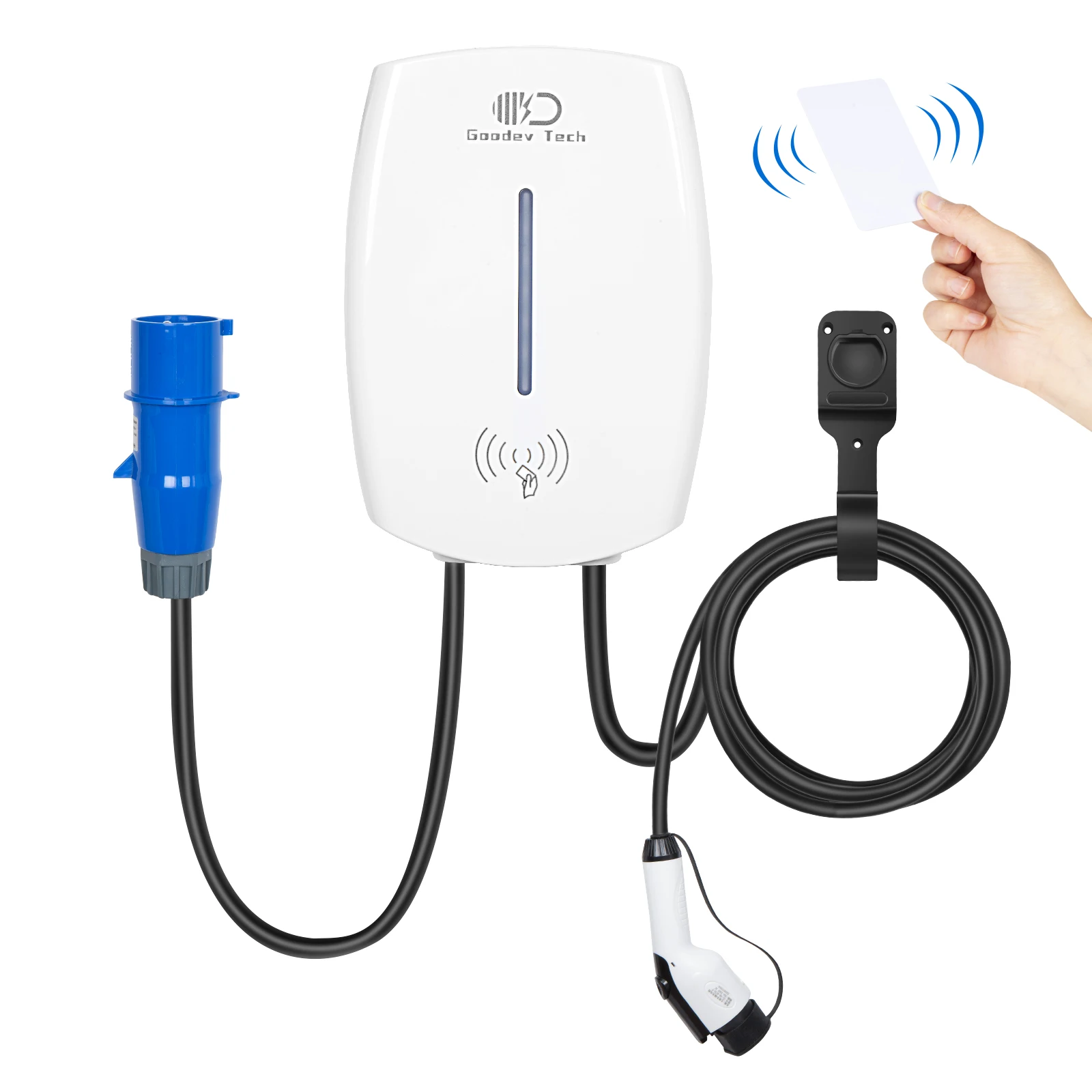 Wall Mounted AC 32A 7KW Level 2 EV Electric Car Charger J1772 type 2 GB/T