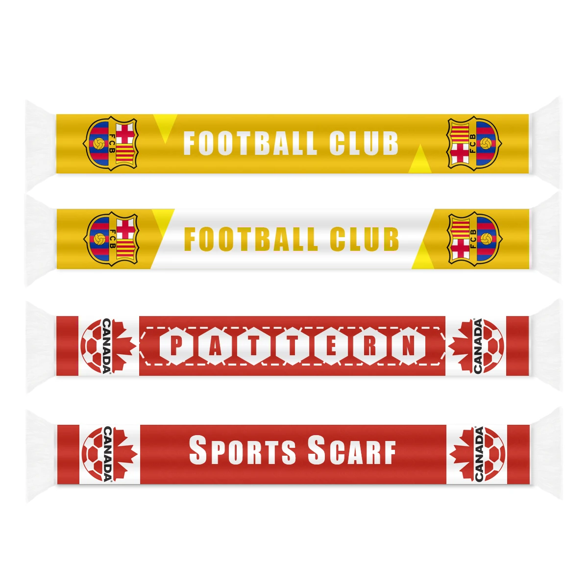 Factory Low MOQ Custom Scarf 100% Polyester Scarf Print Football Team Event Fan Scarf