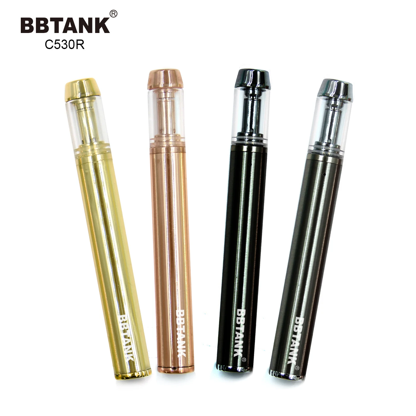 Портативная постоянная производительность BBTANK C530R CBD стеклянный бак для масляного вейпа 1 мл CBD атомайзер керамическая катушка Vape Pen