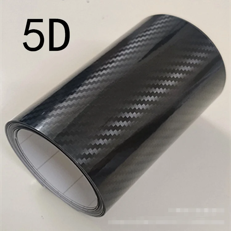 High Glossy Carbon 5D 6D Black Fiber Film Vinyl Wrap For Car sticker