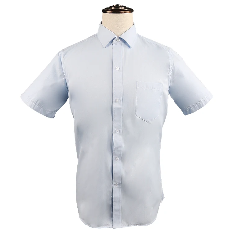 
top-selling high quality CVC60/40 blue men shirts fabric latest shirt designs for men 