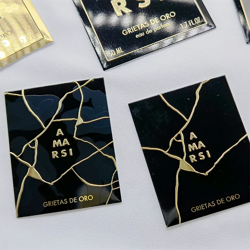 Candles Stickers Custom Aluminum Metal Foil Chrome Adhesive Candle Label for Candle Jar