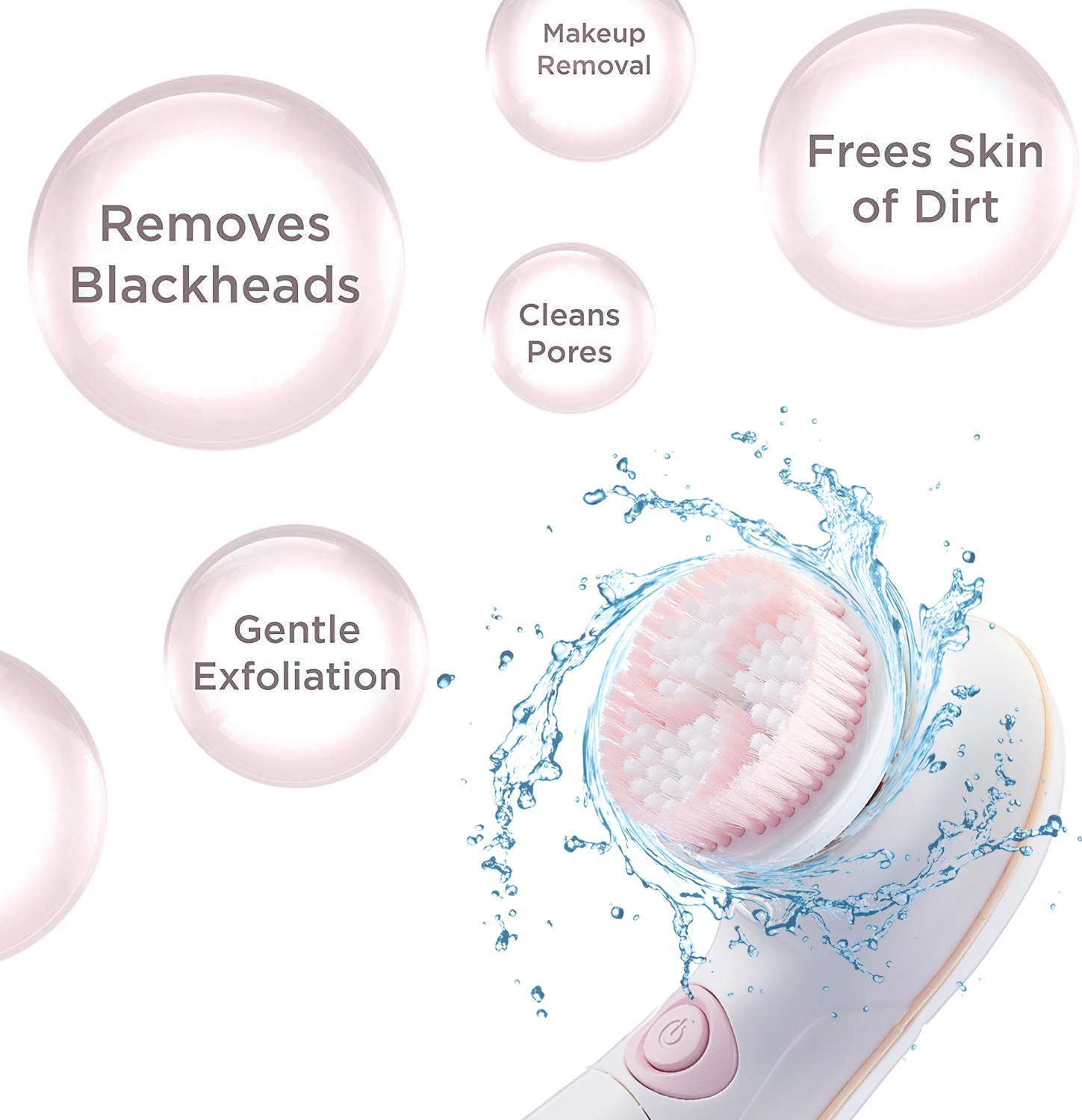 In STOCK 4 In 1Multi-function Waterproof Facial Cleansing Brush Set vibrating wireless Electric Facial Brush