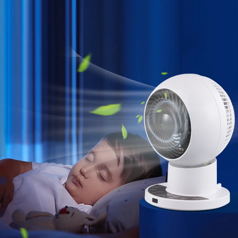 High velocity 10 speeds auto rotating up-down 0-95 noiseless top table fly fan