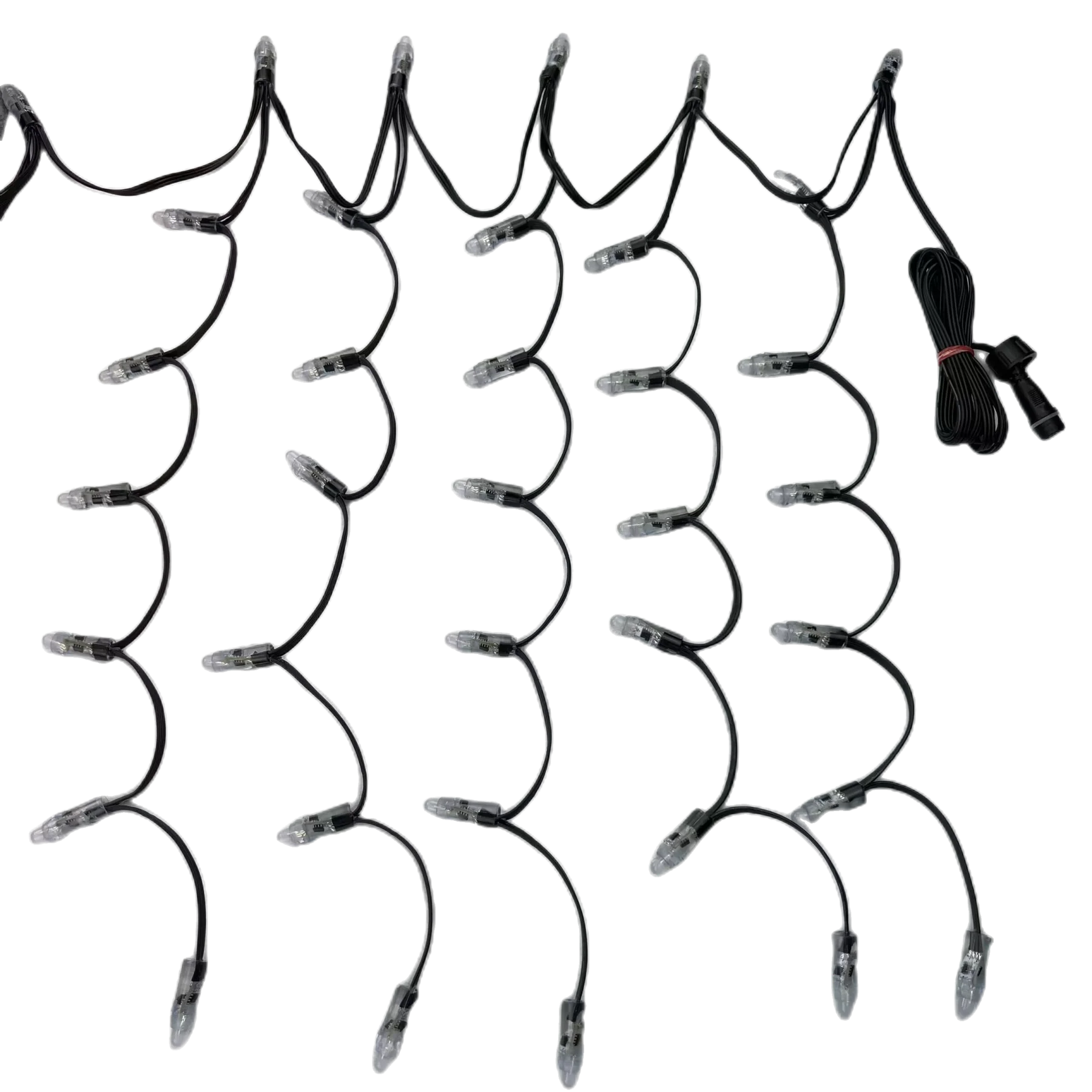 50/60/70/80/100 pixel stake nodes (Peace family),DC12V 12mm WS2811,5/6/7/8/10 pixel nodes*10 clusters,3 foot spacing